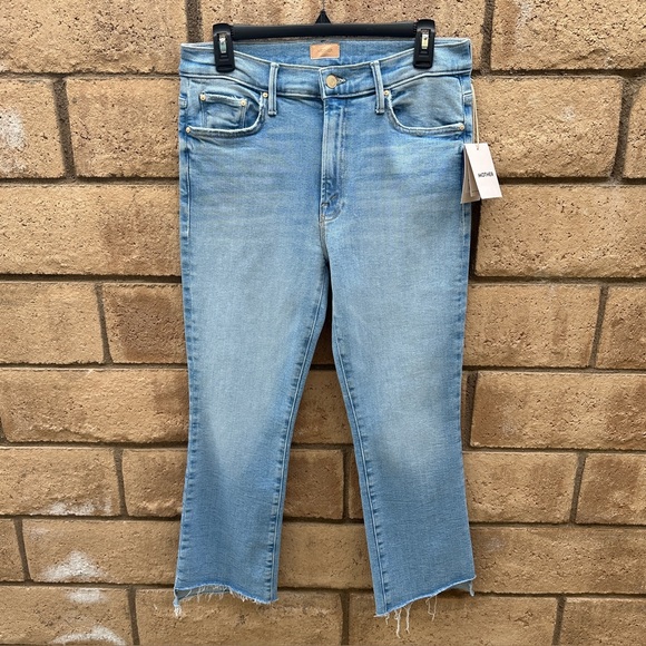 Mother The Insider Crop Step Fray Jeans NWT 30 - Picture 3 of 15